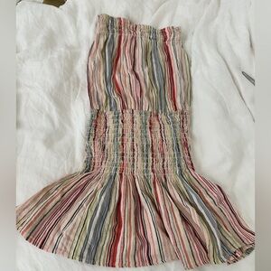 Blue Life strapless mini dress multicolored